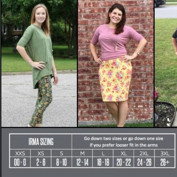 Lularoe Tunic Sz Large Black with Floral Design - Picture 8 of 8